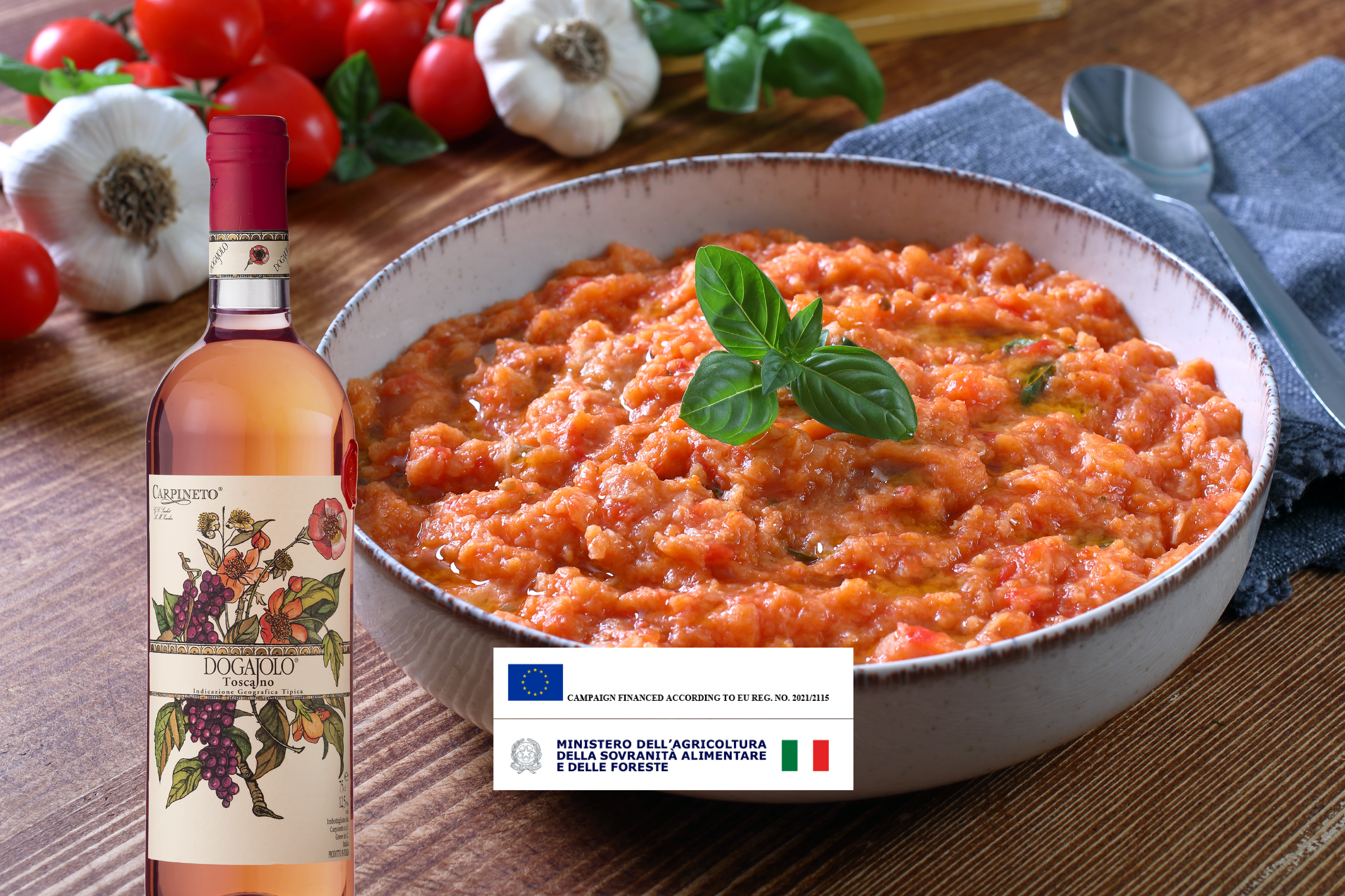 “Pappa al pomodoro”, Tuscan summer and Dogajolo Rosato
